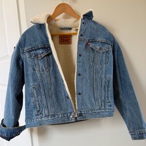 Levi's Blue Denim Sherpa-Lined Jacket
